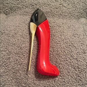 Chic Red and Black Stiletto Heel Perfume Bottle
